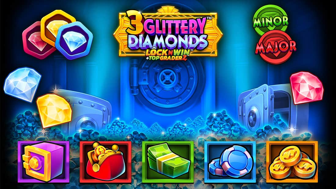 3 Glittery Diamonds
