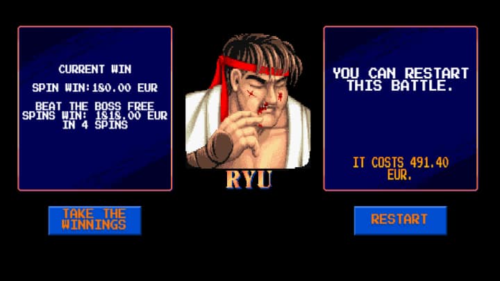 Street Fighter 2: Funzione di scommessa Insert Coin