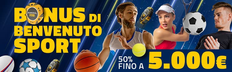 Interfaccia mobile del bonus di benvenuto Admiralbet
